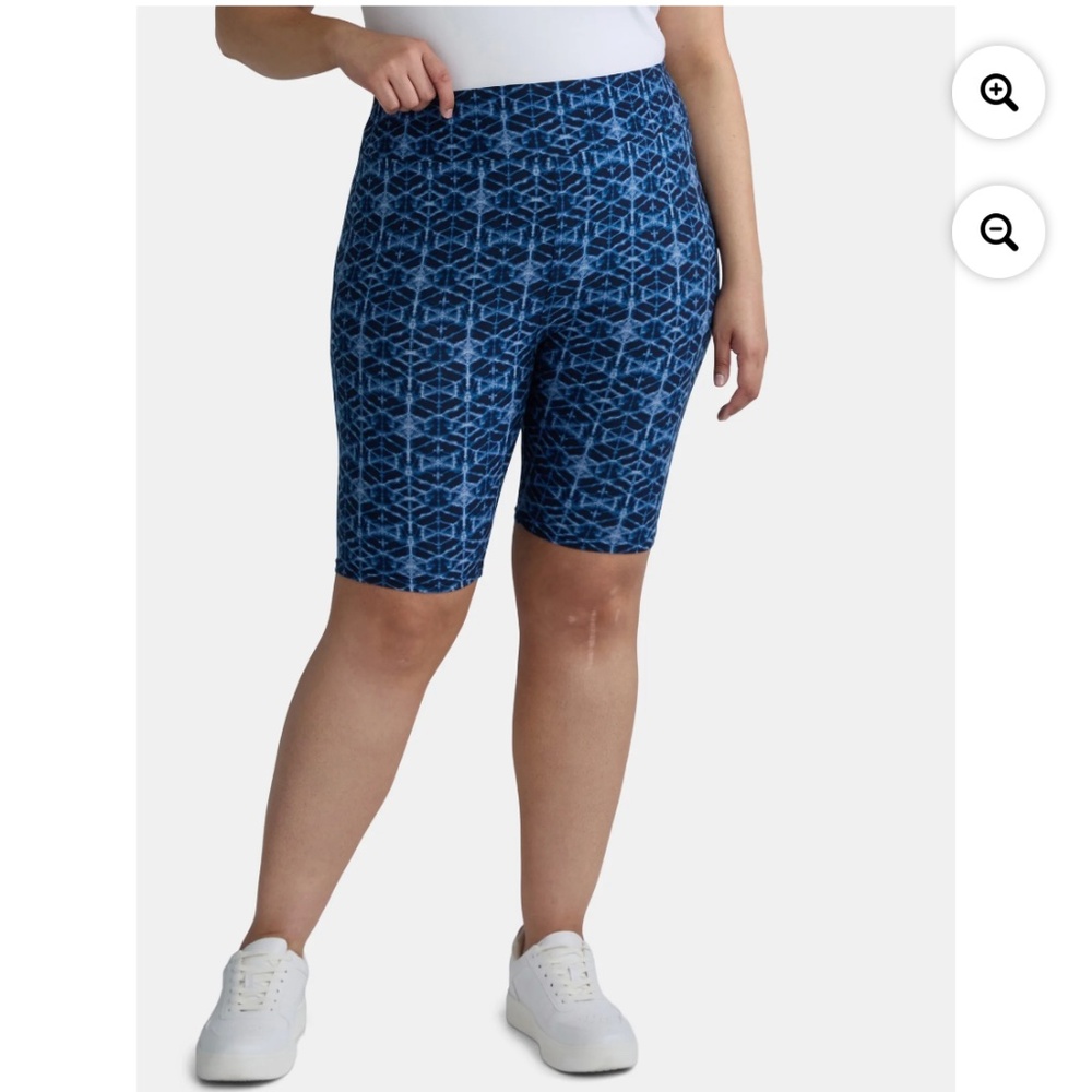 Terra and Sky Women’s Plus Blue Depth Tonal Bike Shorts Size 3X NWT
